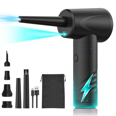 Air Duster Inflator Vacuum Pump 3-IN-1 with Light 3 Gear Adjustable 50000RPM Rechargeable Cordless