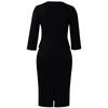 Women's 2Pcs Solid Color Office Suit Peplum Blazer + Pencil Skirt Set