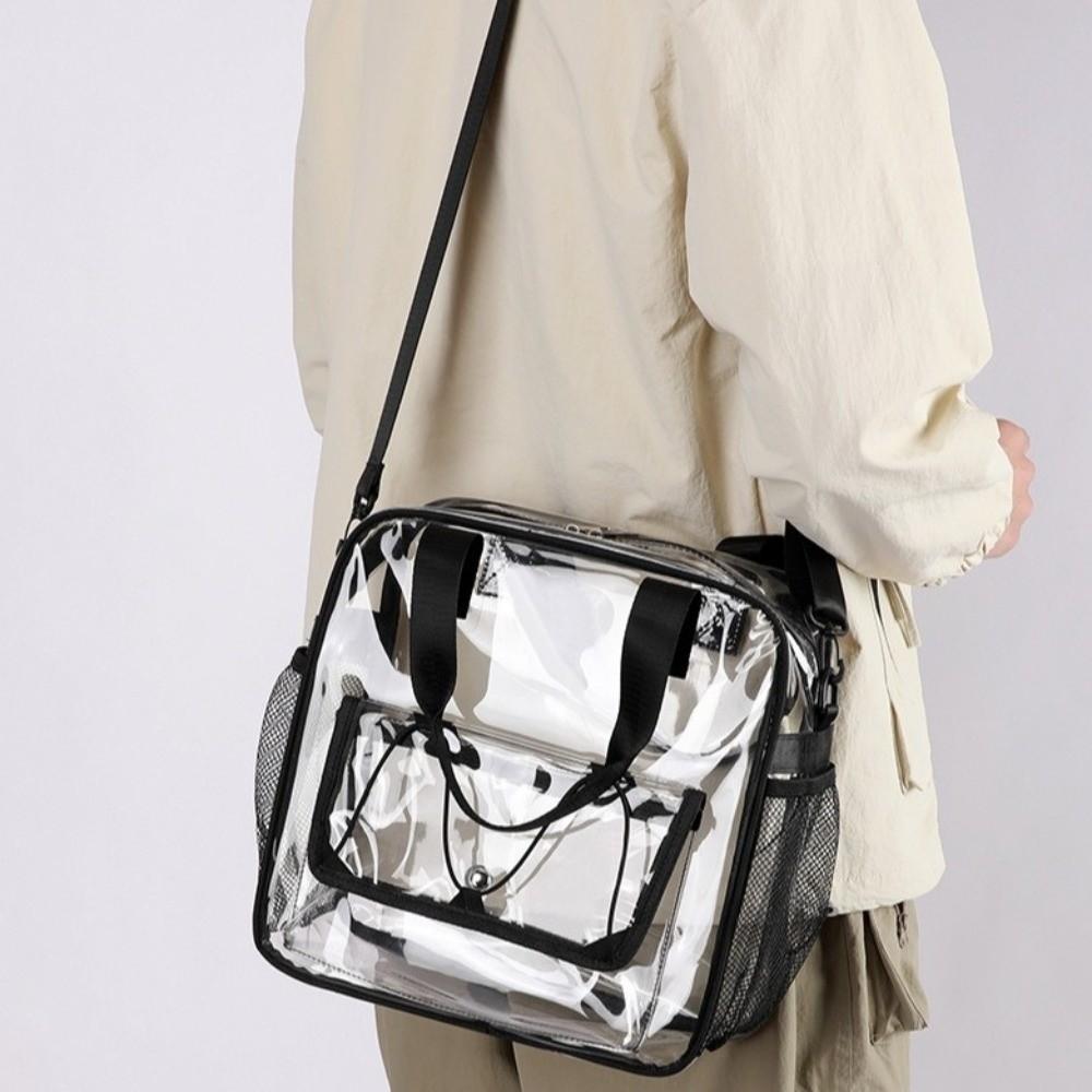 Bolsa Transparente Grande Capacidade Transversal Impermeável para Praia Natação Uso em Viagem