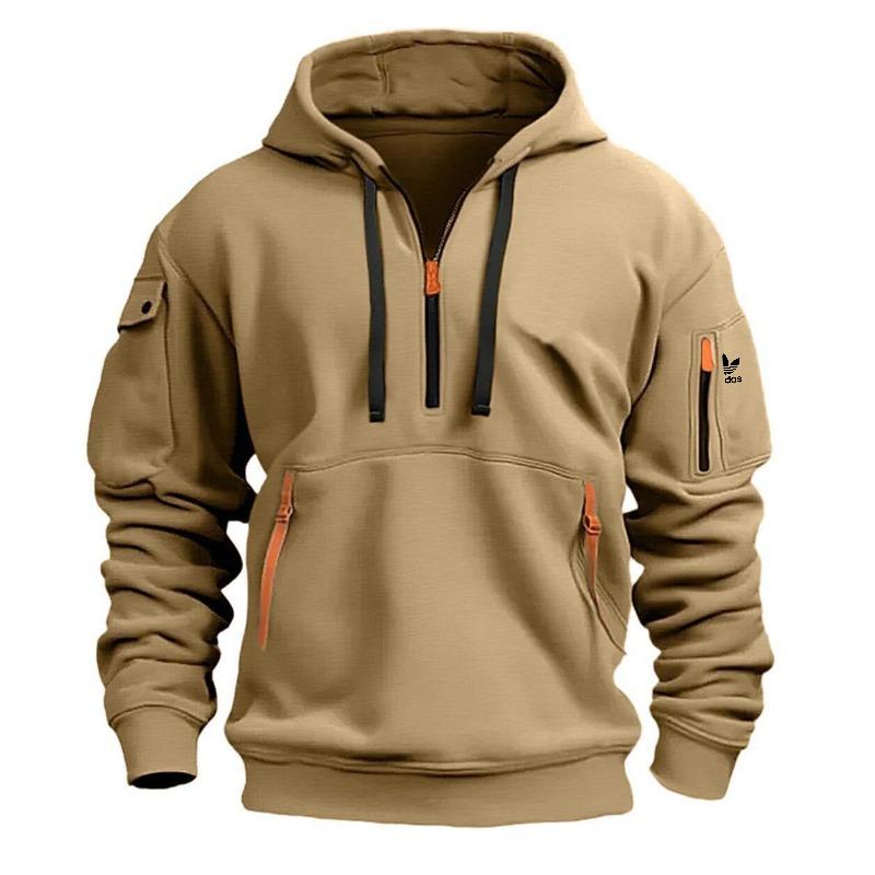 

2026 European Size Men s Zipper Hoodie with Multi-Pockets for Autumn/Winter Casual Sports. European size XXXL