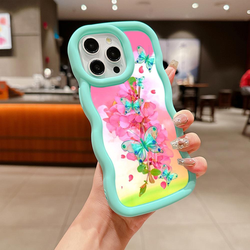 Macaron Soft TPU Phone Case for Xiaomi Poco X3 X5 X6 M6 Pro Redmi 12C 13C Redmi Note 10 11 12 13 Pro 10s 11s 12s Cover Ae65 Butterfly Flower Art Cute