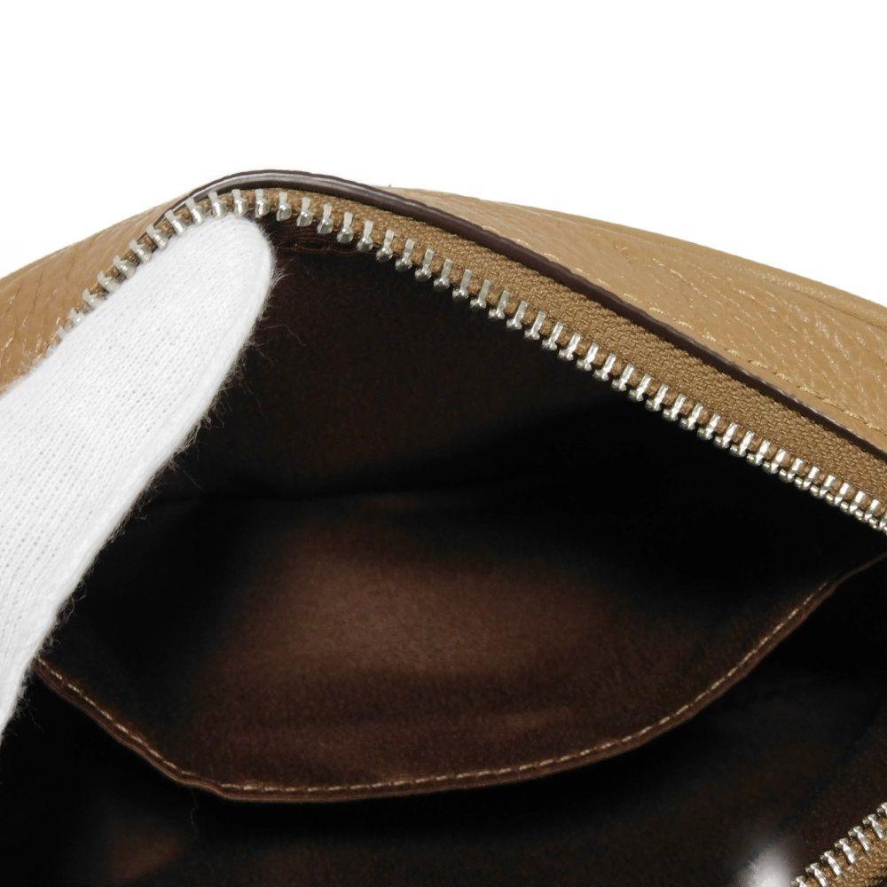 Used 9726 Jaden Crossbody CR179 7921 Current Brown Pochette Unused Logo Embossed Light Saddle Men's from Japan AUTHENTIC