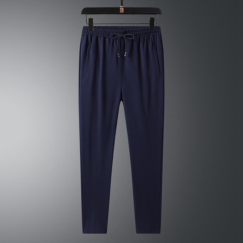 Spring and Autumn Men's Casual Sports Pants Thin Slim-fit Tie-Toe Straight Sweatpants
