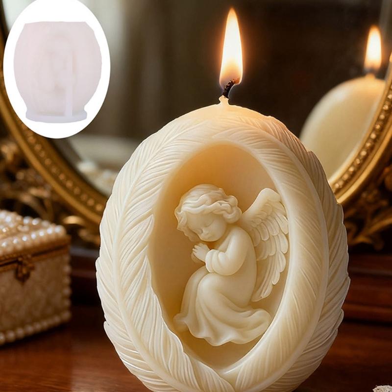 Reusable Silicone Mould for Making Angel Shaped Candle Soap and Craft with Artistic Styles