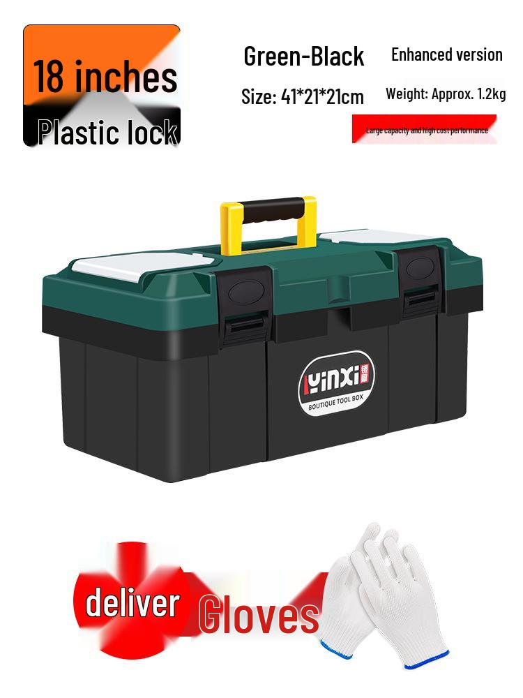 Industrial-Grade Stainless Steel Toolbox: Large, Multifunctional, Portable Storage for Car, Electrician, Household Use.