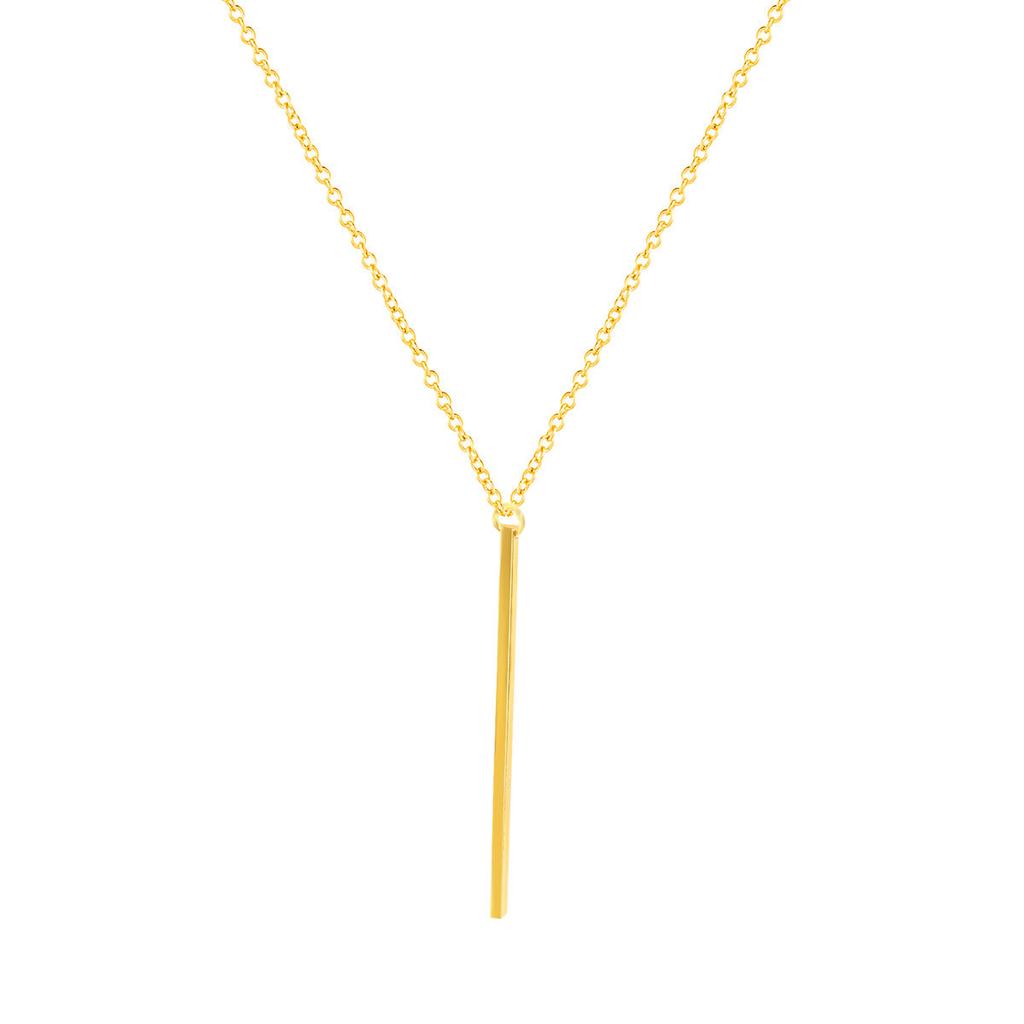 Necklace, European and American simple long stick lasso necklace popular handmade chain