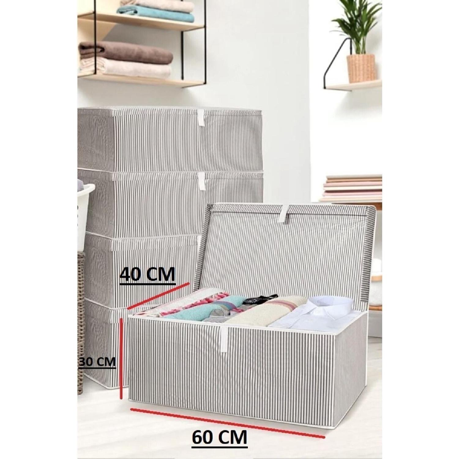 

1 коробка з кришкою Сумка для зберігання Мегарозмір 60*40*30* сірий колір