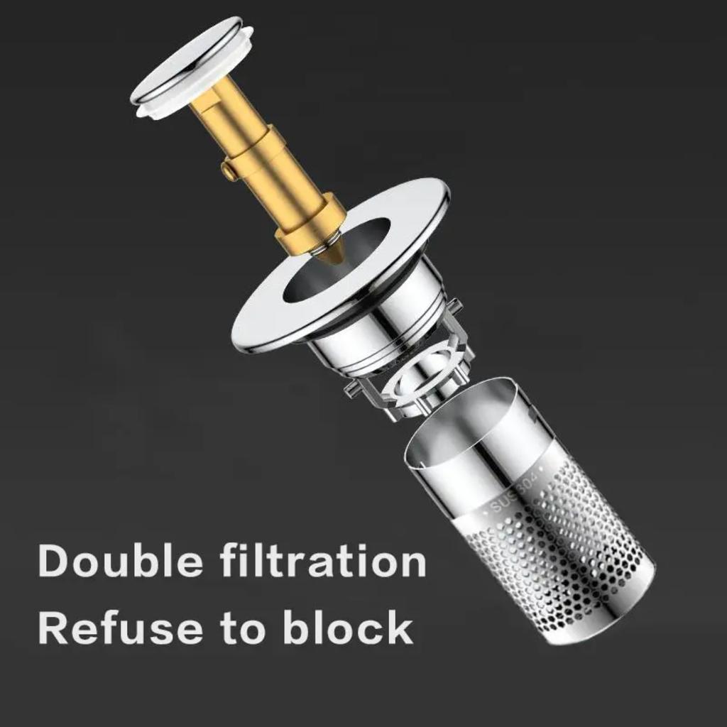 Multifunctional Cover Rebound Core Sink Drainage Floor Drain Filter, Pin Collector for Shower