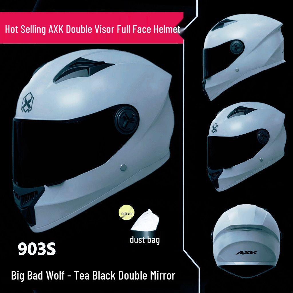 

Double-Sided Mirror Electric Motorcycle Full-Face Helmet Unisex, Universal Summer Half Helmet Adult Universal Size 55-62cm Head Circumference