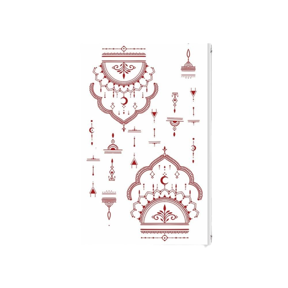 Mehndi Designs Sofort-Abziehbilder Blume Hand-Tattoo Henna-Tattoo Aufkleber Musikfestival