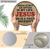 2D Flach 1 Stück Christentum Aluminium Dekorationsschild, "Jesus ist eine tägliche Notwendigkeit" Zitat Schild, Heimdekoration, Kirchen Dekoration und Gebetsraum Dekoration, Perfekt