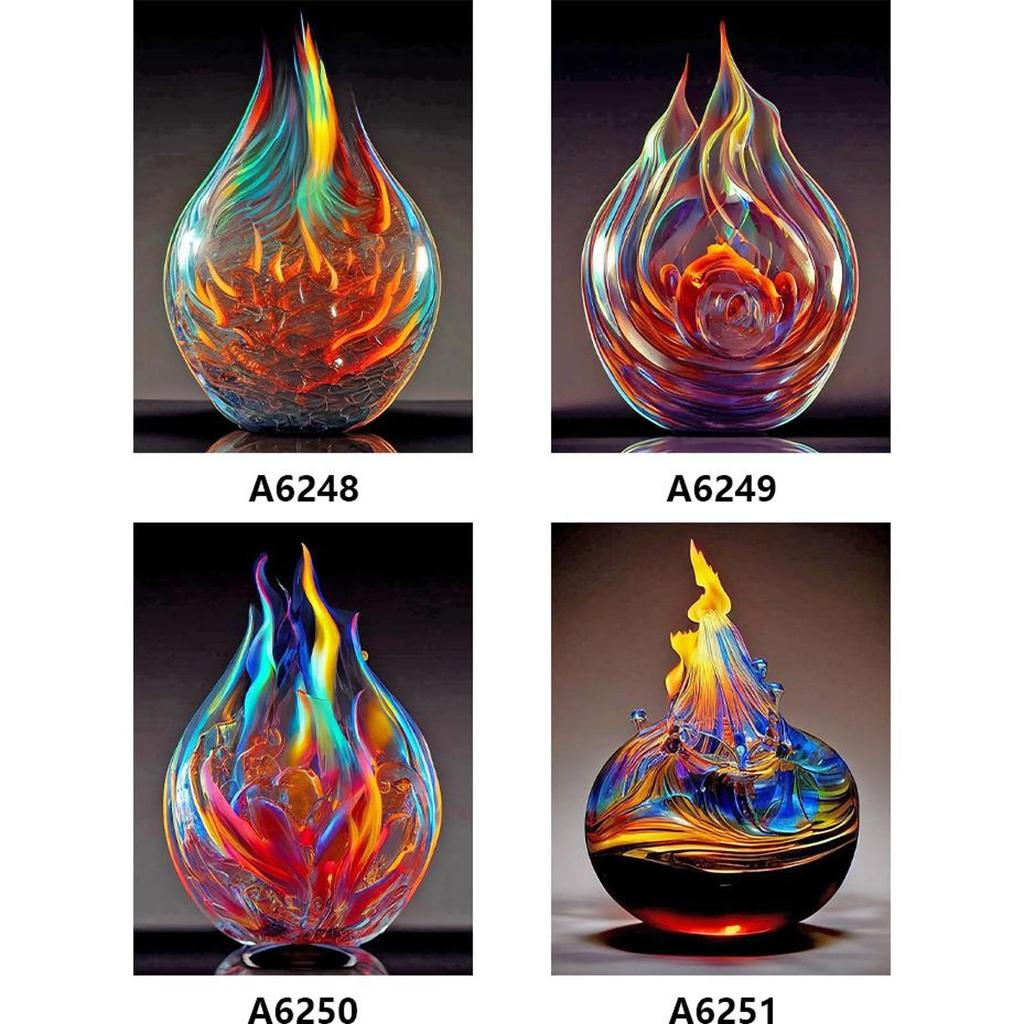 5D DIY Diamond Rhinestone Drawing Full Round Drill Sculpture Kit Diamond Drawing Resin Canvas Decoration for Living Room Bedroom