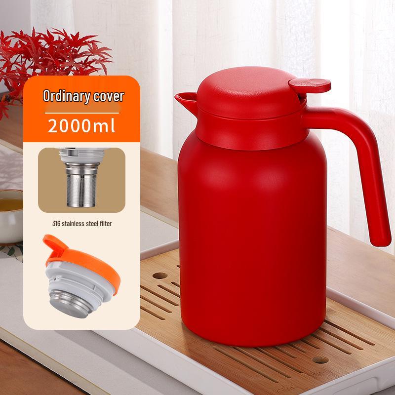 Large Stainless Steel Teapot for White Tea Brewing, Office Use, Insulated Thermos Flask