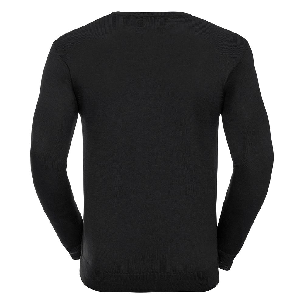 Russell Collection Mens Knitted V Neck Sweatshirt