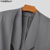 INCERUN Men Spring Open Front Loose Irregular Cloaks Mantle