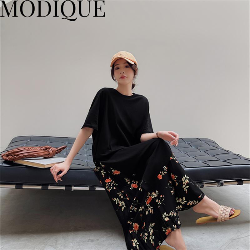 MODIQUE Vară Plus Size Cămașă Rochie Nouă Femei Lejer mozaic Bumbac In Rochie Florală Solid Casual Rochii Femei Gâtul O
