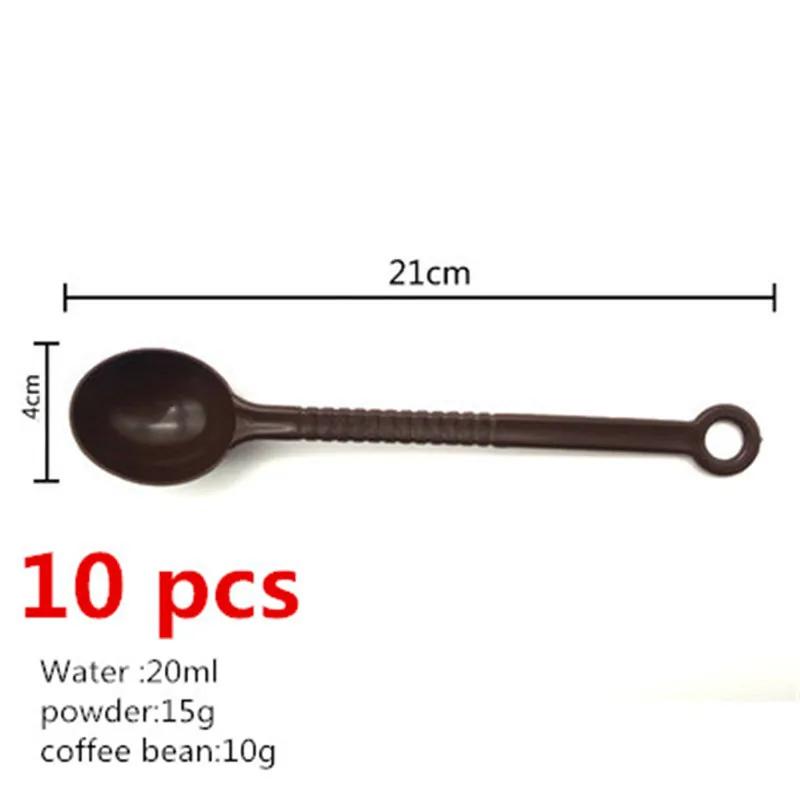 10 Pcs To 100 Pcs 10g Plastic Long Handle Measuring Spoon Milk Powder Espresso Scoop Baking Coffee Milk Tea Measure Baking Tool