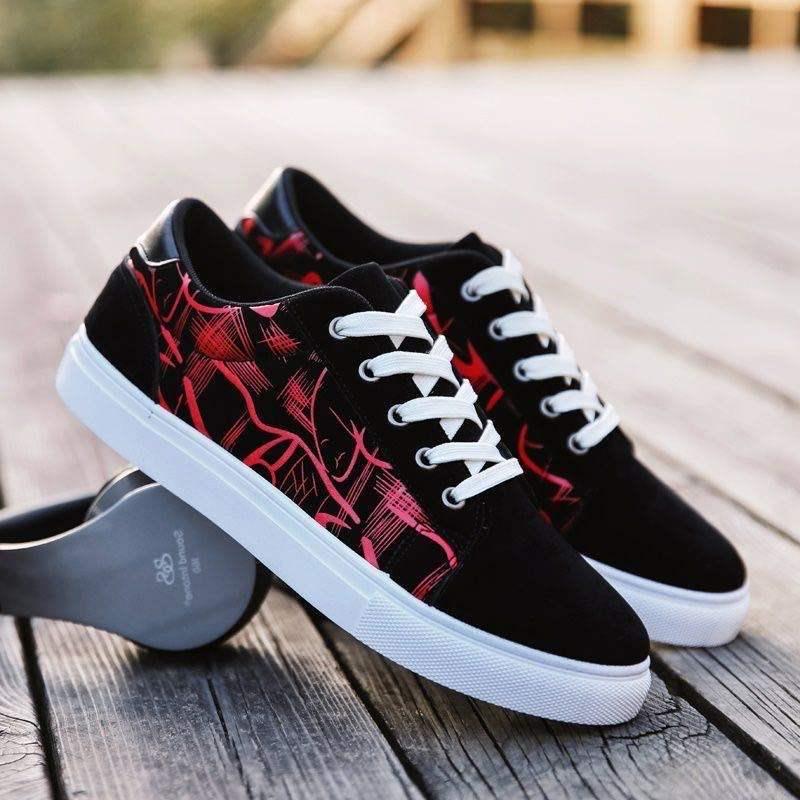 Adidași sport respirabili pentru bărbați, Primăvară/Vară 2025: Pantofi casual versatili în culori la modă alb și negru pentru studenți