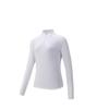 Women's Brushed Half-Zip Stand-Collar Long-Sleeve T-shirt