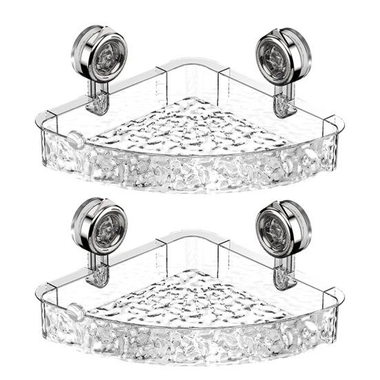 Rack Transparent Thick Triangular Rectangular Shape Punch-free Anti-slip Strong Suction Great Load