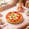 Handmade Jewelry Making Components 2Pcs Mini Resin Pizza Ornaments, Realistic Miniatures, Tiny Doll Mansion Props Food Ornaments for DIY Craft