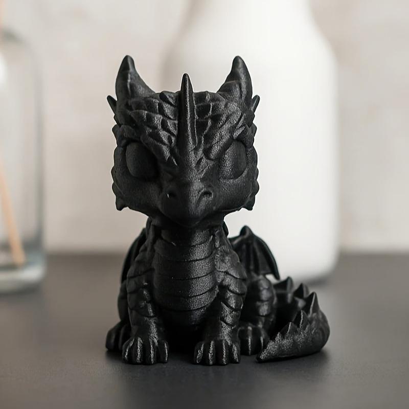 Dragon Baby Sculpture, 3D Printed Dragon Cub Statue, Dragon Decorative Ornament, Multifunctional Desktop Decoration
