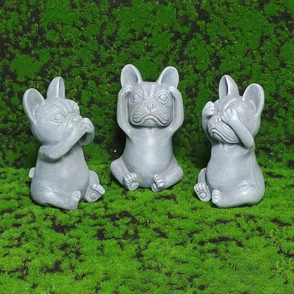 Statue Dog Sculpture Creative Sitting Garden Ornaments Outdoor Flower Beds Decor Gift