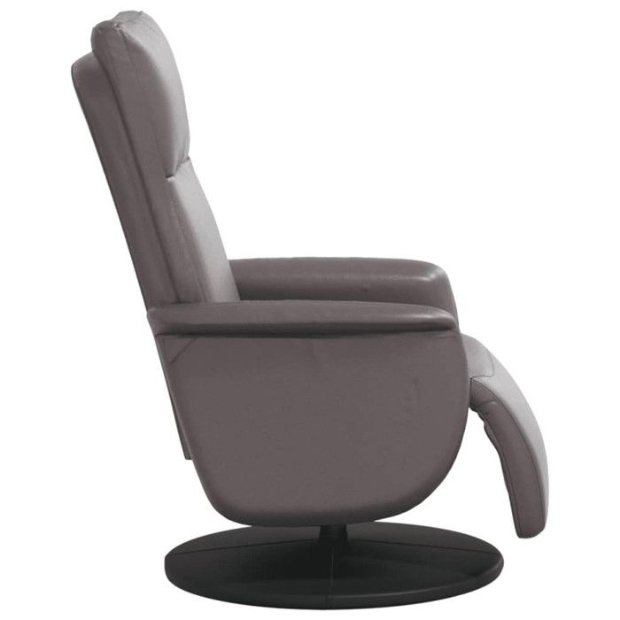 VidaXL Fauteuil inclinable avec repose-pieds gris similicuir 356547