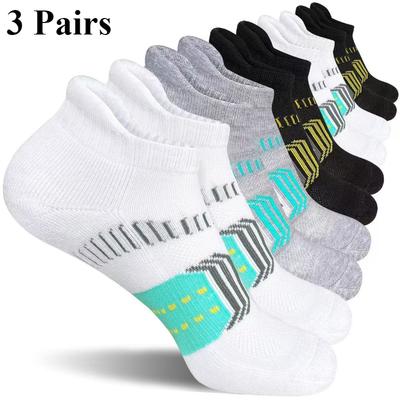 3  Pairs Men's Short Socks Cotton Sweat-absorbent and Deodorizing Sports Socks Low-cut Shallow Mouth Four Seasons Short Tube