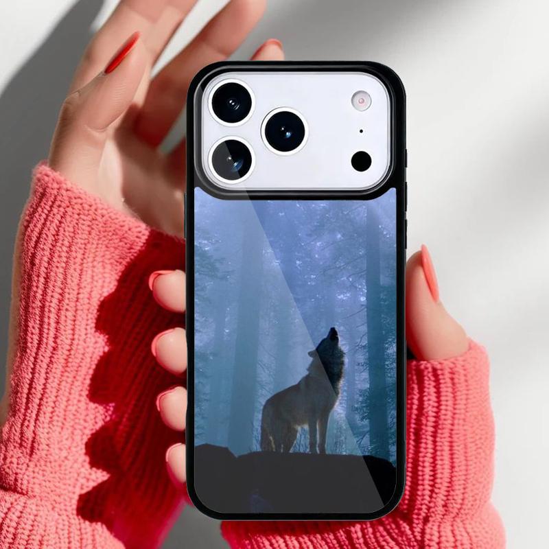 Animal The Wolf Howl Phone Case for iPhone 17 16 15 14 13 Pro Max Back Cover for 12 11 Pro Coque