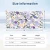 Blue White Floral 1 Theme Quick Dry Beach Towel Custom Name Text Print Large Sand Resistant Towel Beach Vacation