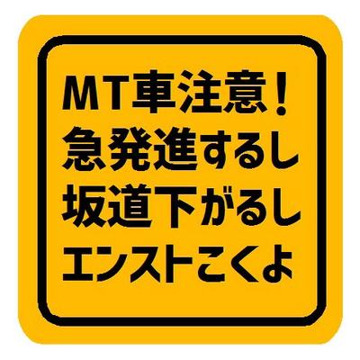 MT Car Manual Caution: Magnetic Sticker