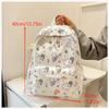 Cute Line Puppy Dog Print Backpack Large Capacity Schoolbag  Delicate Personality Trendy Student Bags Casual Travel Bags