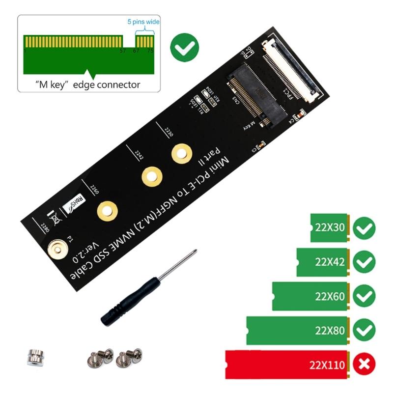 M.2 NVMe Solid Disk Converter Board for Mini PCIe Slot Adapter Enhances Storage Performances