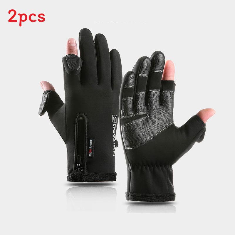 

Sport Outdoor Mens Waterproof Touchscreen Cycling Gloves For Winter Cold Weather M