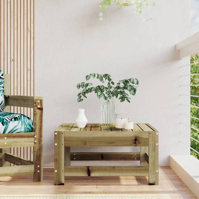 VidaXL Garden Footrest, Seat with Wooden Frame, Coffee Table, Patio Terrace Balcony Outdoor Stool, Wood of 825491