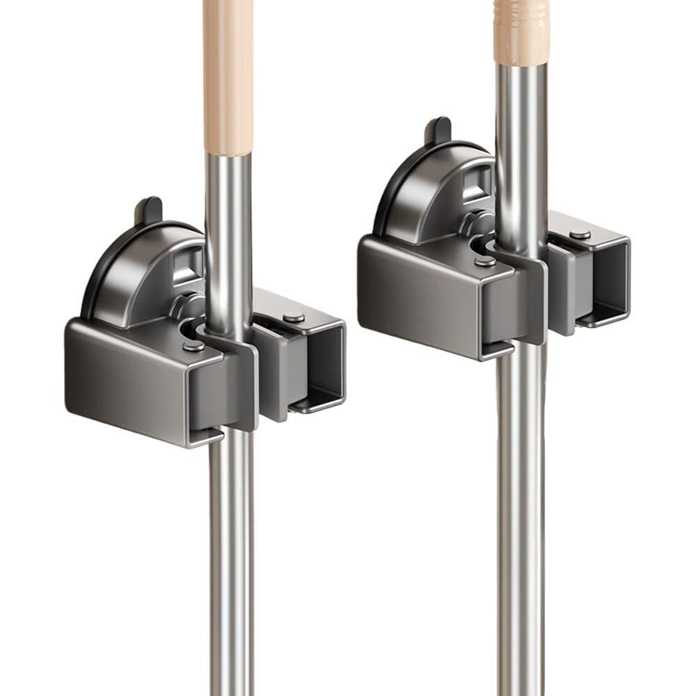 Self-Adhesive Bathroom Mop Hook Broom Wall Storage Hook Suction Cup Mop Holder  Bathroom