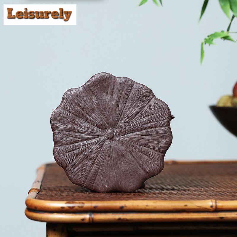Handmade Lotus Seed Pot Bearing Holder Yixing Purple Clay Dry Brew Table Tea Tray Tea Pet Tea Ceremony Accessories Ornaments