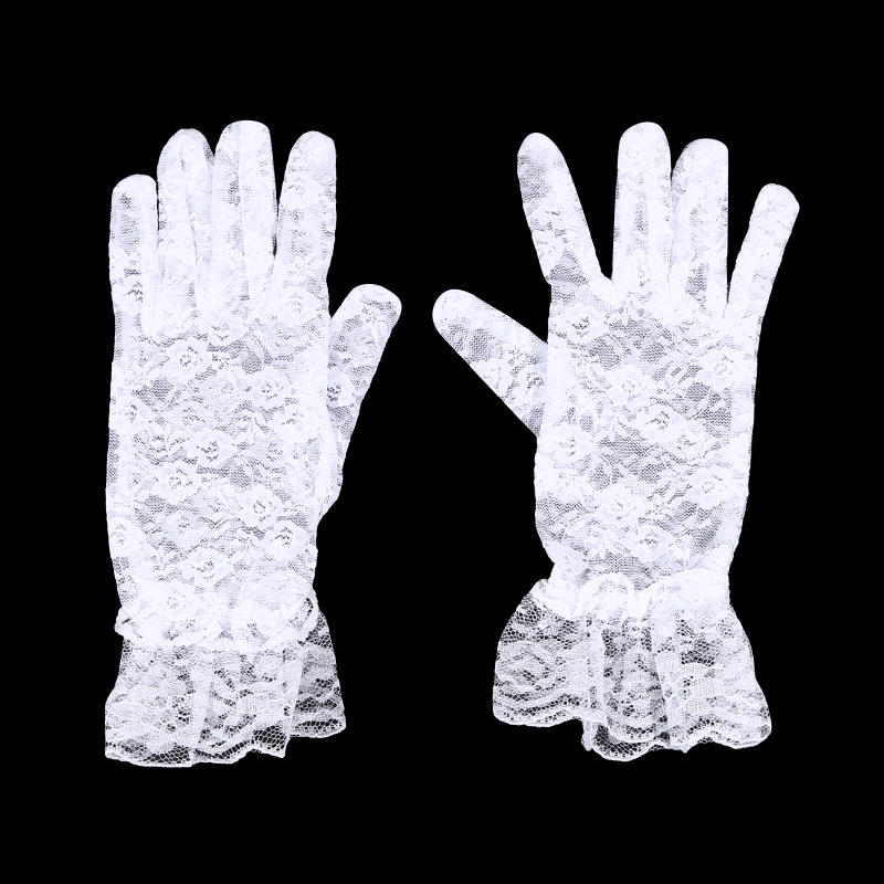 Sexy Lace Gloves Classic Black White Red Grey Skin Opera/Elbow/Wrist Stretch Satin Finger Long Gloves Flapper Gloves Matching