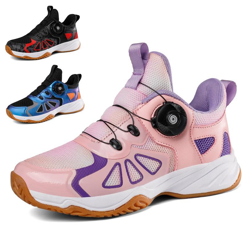 Children's badminton shoes, boys and girls summer breathable mesh student training shoes lightweight non-slip tennis shoes
