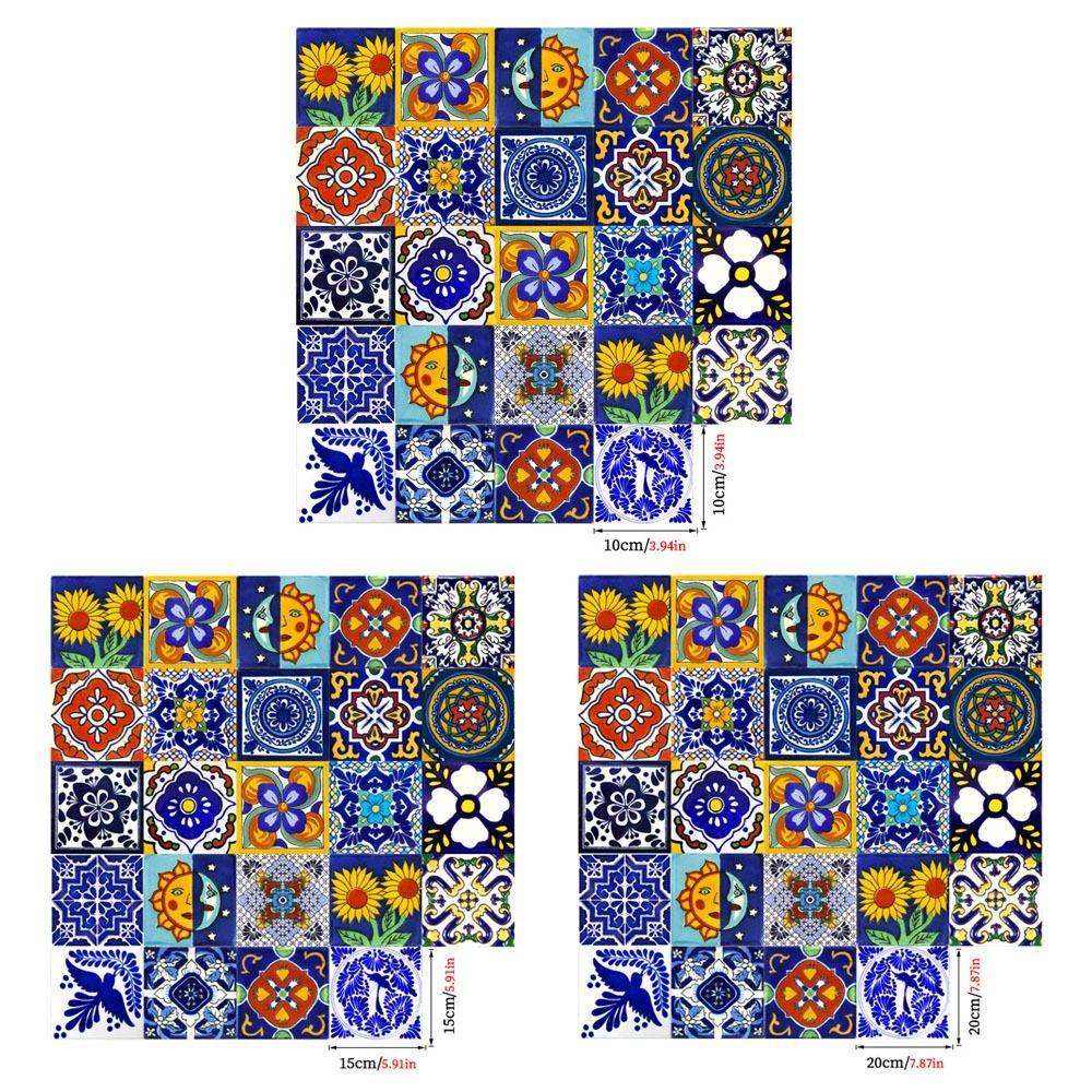 24pcs Self-adhesive Colorful Pattern Wall Decals Hard-wearing Waterproof Sticker  Staircase