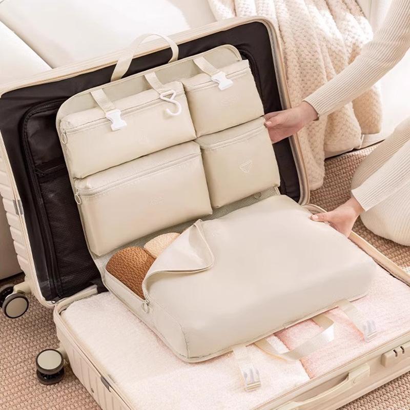 7 In 1 Travel Storage Bags Set for Down Jackets Clothes Underwear Organizer Packs Luggage Essential Organizer with Separate Compartments