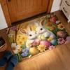 Quick Dry Easter Bunny Door Mat Egg Flower Anti Slip Mat Creative Bathroom Mat  Door Entrance