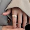 Geometric Enamel Smoke-Effect 18K Gold Plated Ring - Trendy Cool Style