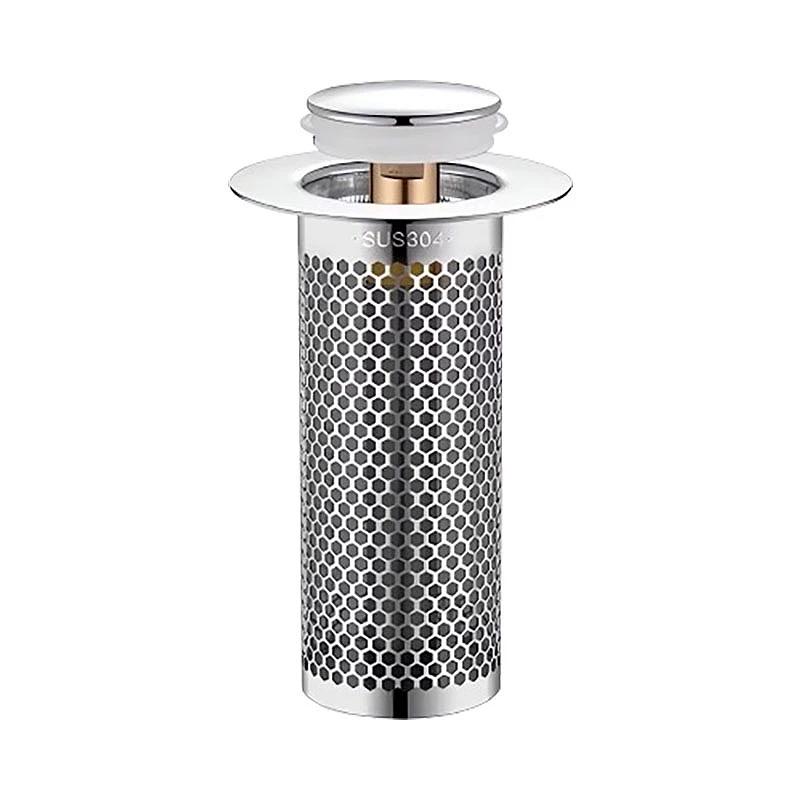 Universal Sink Drain Bounce Core Anti-Odor Press-Type Drain Accessory for Washbasin