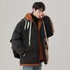 Men's Hooded Faux Two-Piece Padded Jacket