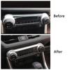 For Toyota Rav 4 Rav4 5 Gen -2023 Interior Moulding Dashboard Central Control Color Change Modify ABS Matte Silver