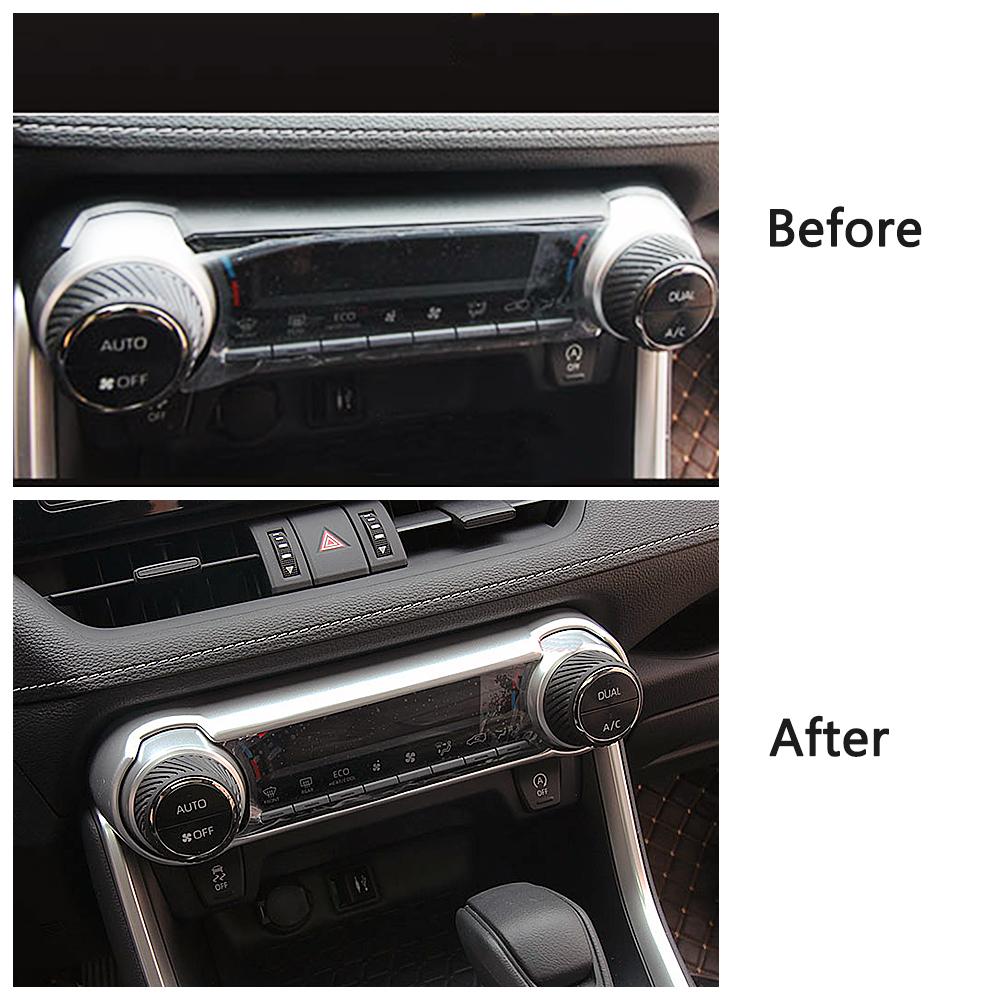 For Toyota Rav 4 Rav4 5 Gen -2023 Interior Moulding Dashboard Central Control Color Change Modify ABS Matte Silver