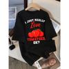 I Just Really Love Tomatoes Pattern T-Shirt Women Summer All-Match Clothing Crewneck Casual Tops Hip Hop Cotton Streetwear