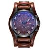 Vintage Men Watch Leather Strap Sports Quartz Men's Watches Fashion Big Dial Date Business Electronic Wrist Watch Clock for Men